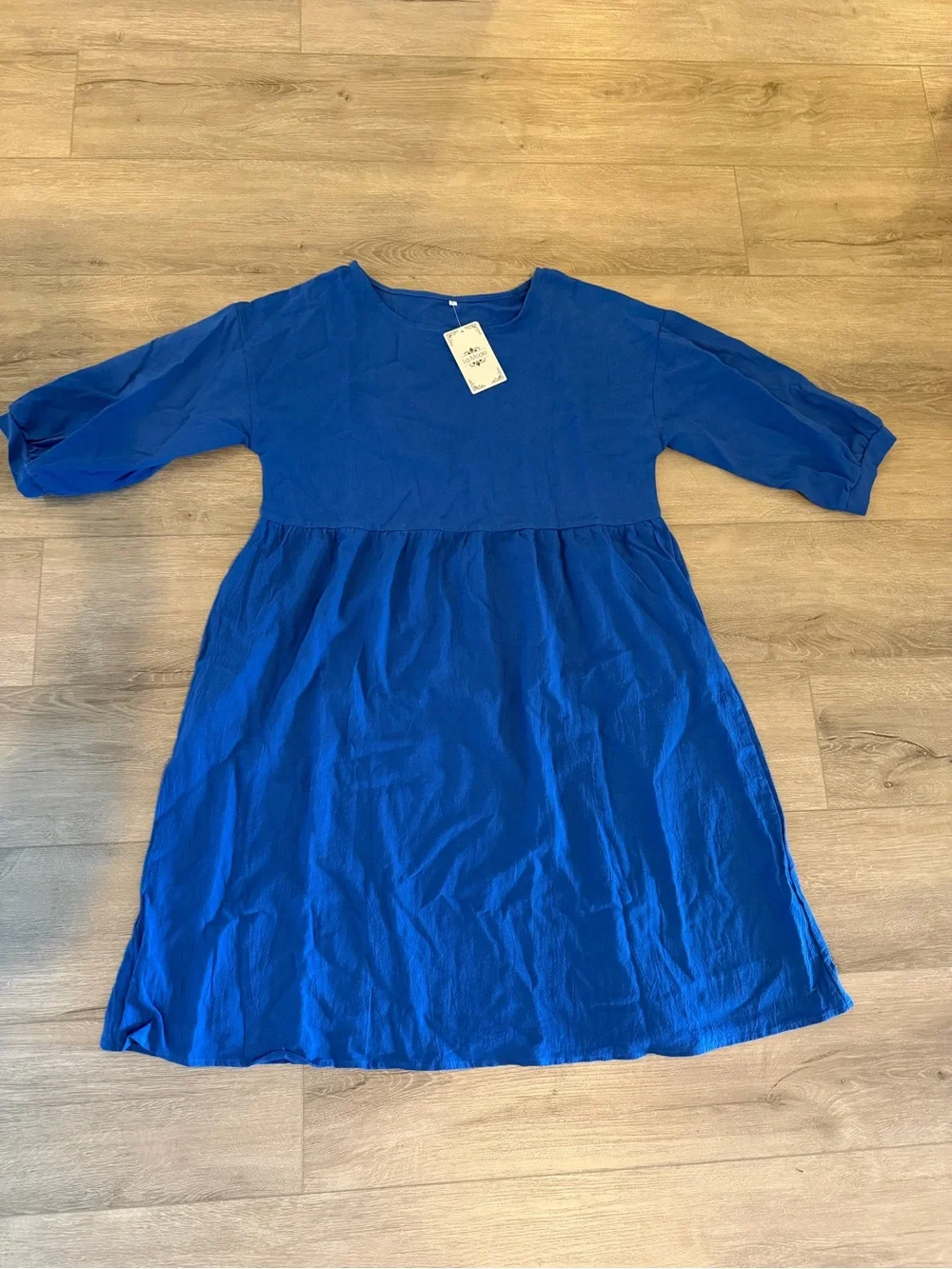 NWT La Mode Women’s Royal Blue Babydoll Dress - Size Large (NWT/Perfect)